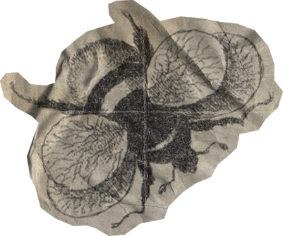 Weathered Historical Bee Cut-out